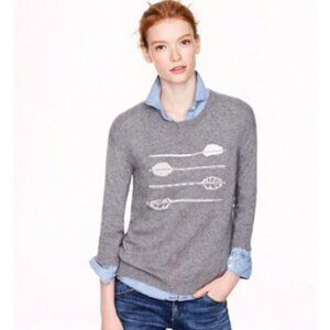 J.Crew Womens Grey Arrow Print‎ Sweater - Size S - Wool & Cotton Blend